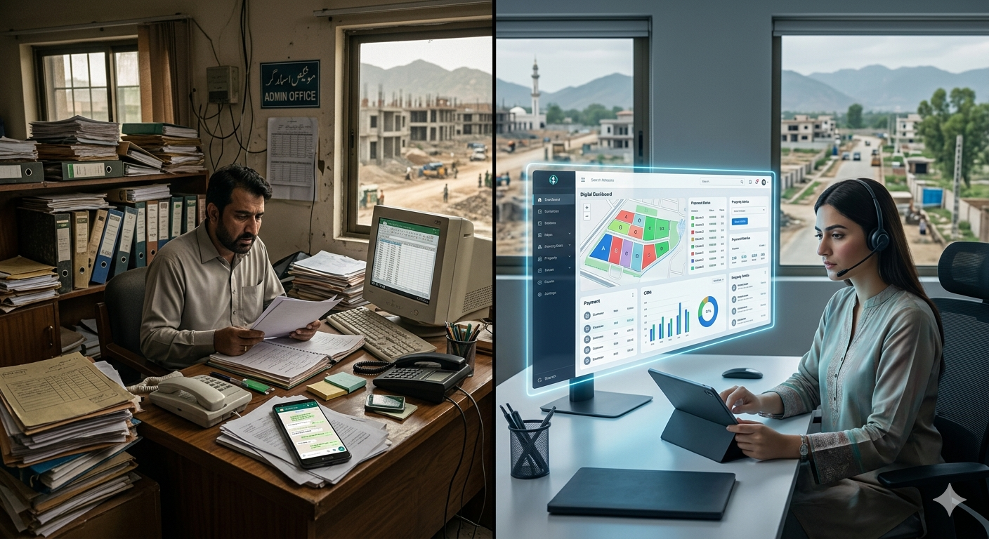 Pakistan ke Real Estate Systems Abhi Tak Manual Kyun Hain? Excel, Registers aur WhatsApp ki Hidden Problems